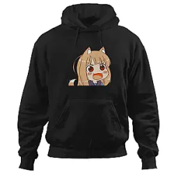 Peeking Chibi Holo Angry PTTT2705  Spice And Wolf Hoodies
