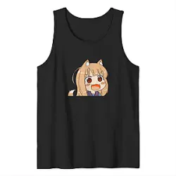 Peeking Chibi Holo Angry PTTT2705  Spice And Wolf Tank Tops