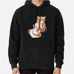 Holo Spice and Wolf Anime Waifu Pullover Hoodie