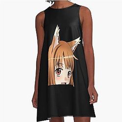 Holo Peeker Spice And Wolf A-Line Dress