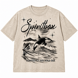 Orca Whale Airbrush 2026 World Tour LA2907 Spiritbox T-Shirts