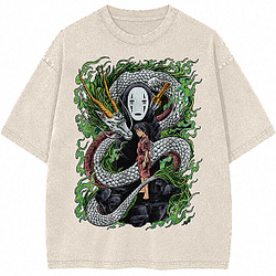 Retro Graphic PTTT2805 Washed  Spirited Away T-Shirts