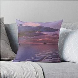 Spirited Away Railroad Nighttime Aesthetic Throw Pillow RB2907