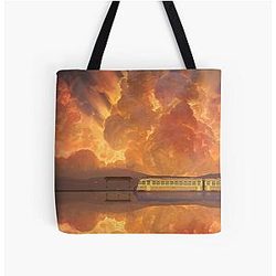 Spirited Away Landscape Train Aesthetic All Over Print Tote Bag RB2907