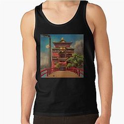 Spirited Away Bathhouse, Spirited Away art Tank Top RB2907