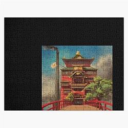 Spirited Away Bathhouse, Spirited Away art Poster Jigsaw Puzzle RB2907