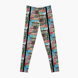 Spirited Away Bathhouse Digital Art Poster Leggings RB2907