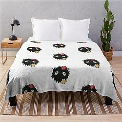 Spirited Away Anime Sticker Throw Blanket RB2907
