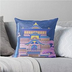 Spirited away wallpaper Throw Pillow RB2907