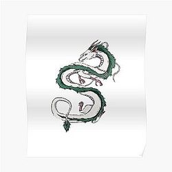 Haku Spirited Away Anime Sticker Poster RB2907
