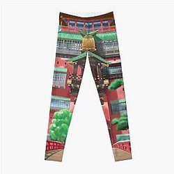 Bathhouse Spirited Away Digital Art Leggings RB2907