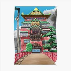 Bathhouse Spirited Away Digital Art Poster RB2907