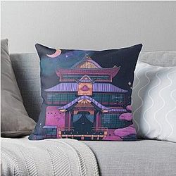 Spirited Away Wallpaper Throw Pillow RB2907