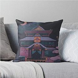 Spirited Away Wallpaper Throw Pillow RB2907