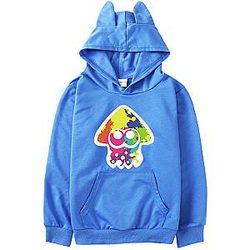 Splatoon 3 Kid Game Octopus Colorful Ink Hoodies