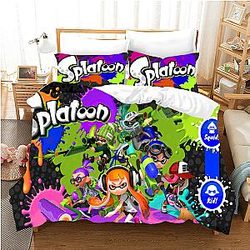 Splatoon Game Ink Shooting Bedding Set