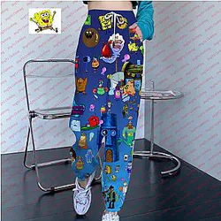 Spongebob Patrick Eugene Crab Gary Cartoon 3D Print Trousers