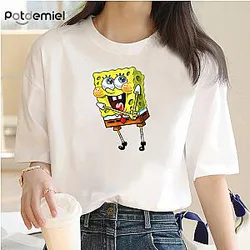 Spongebob Family Cartoon Character Print T-shirts