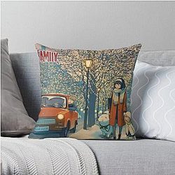 Spy x Family Pillows - Spy x Family Winter snow Throw Pillow