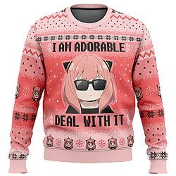  Spy X Family I Am Adorable Sweater Ugly Christmas