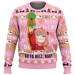 Spy X Family Anya Go To Hell Baby Ugly Sweater Christmas