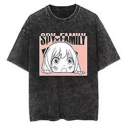 Anya Forger Retro Washed PTTT2504  Spy x Family T-Shirts