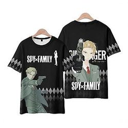 spy x family t shirts spy family loid forger d printed black t shirt