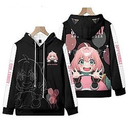 spy x family hoodies anya d printed  sides pullover hoodie