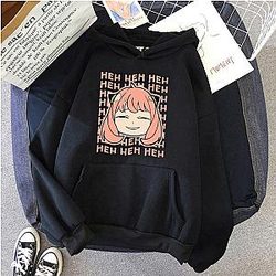 spy x family hoodies anya heh heh pullover hoodie
