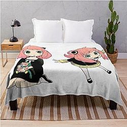Spy x Family Blanket - Spy x Family - Anya Sticker Throw Blanket