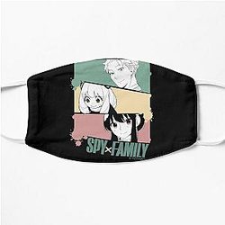 Spy x Family Face Masks - spy x family forger family loid x yor Flat Mask
