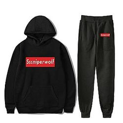 SSSniperWolf Print Pullover Hoodie Sets