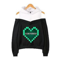 SSSniperWolf Off Shoulder Printed Hoodies