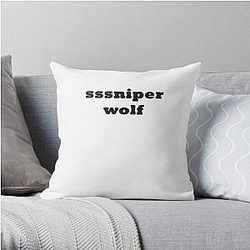 SSSniperWolf Pillows - SSSniperWolf Black Throw Pillow RB1207