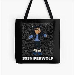 SSSniperWolf Bags - SSSniperWolf All Over Print Tote Bag RB1207