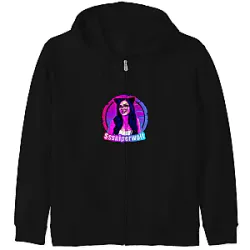 SSSniperWolf Zipped Hoodies - Neon Cat Ear Portrait