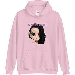 Sssniperwolf Hoodies - Cute Pink Chibi Sssniperwolf Hoodie