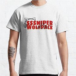Sssniperwolf T-Shirts - Cotton Printed Casual Sssniperwolf T-Shirt