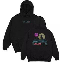 SssniperWolf Hoodies - Sssniperwolf Black Crop Printed Pullover Hoodie