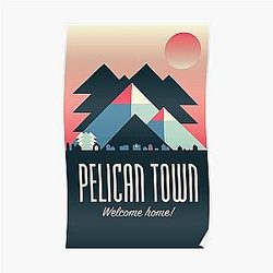 Stardew Valley Posters - Pelican Town Stardew Valley Reisposter