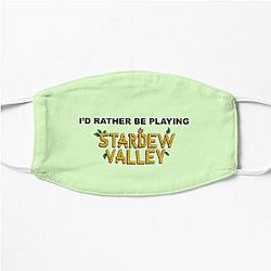 Stardew Valley Gezichtsmaskers - ik speel liever stardew valley Plat masker