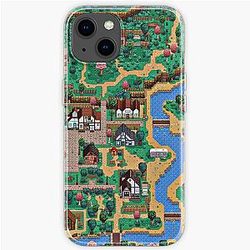 Stardew Valley Gevallen Stardew Valley stadkaart iPhone Soft Case