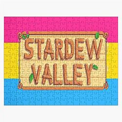 Stardew Valley Puzzels. Stardew Valley Logo - Pansexual Pride Flag puzzel