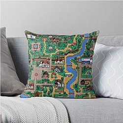 Stardew Valley Kussens - Stardew vallei stadkaart Gooikussen