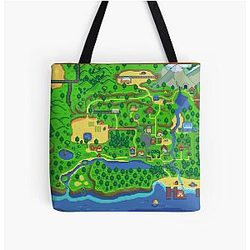 Stardew Valley Zakken - Stardew Valley Kaart Alles over afdrukken tote tas