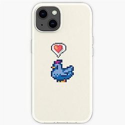 Stardew Valley Gevallen Stardew Valley Gelukkige blauwe kip iPhone Soft Case