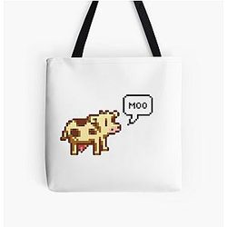 Stardew Valley Zakken - Stardew Valley Cow All Over Print Tote Bag
