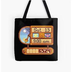 Stardew Valley Zakken - Stardew Valley Egg Festival klok over alle afdrukken tote tas