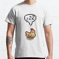 Stardew Valley T-shirts - Stardew Valley Slapen White Chicken Classic T-Shirt Design Shirts Classic T-Shirt