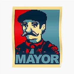 Stardew Valley Posters - Lewis For Mayor - Stardew Valley geïnspireerd campagne shirt Poster